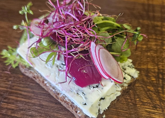 Blå ost smørrebrød